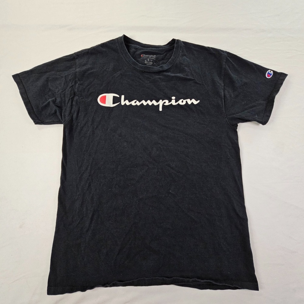 Champion Authentic Athletic Wear Black Short Sleeve T-Shirt Men's M